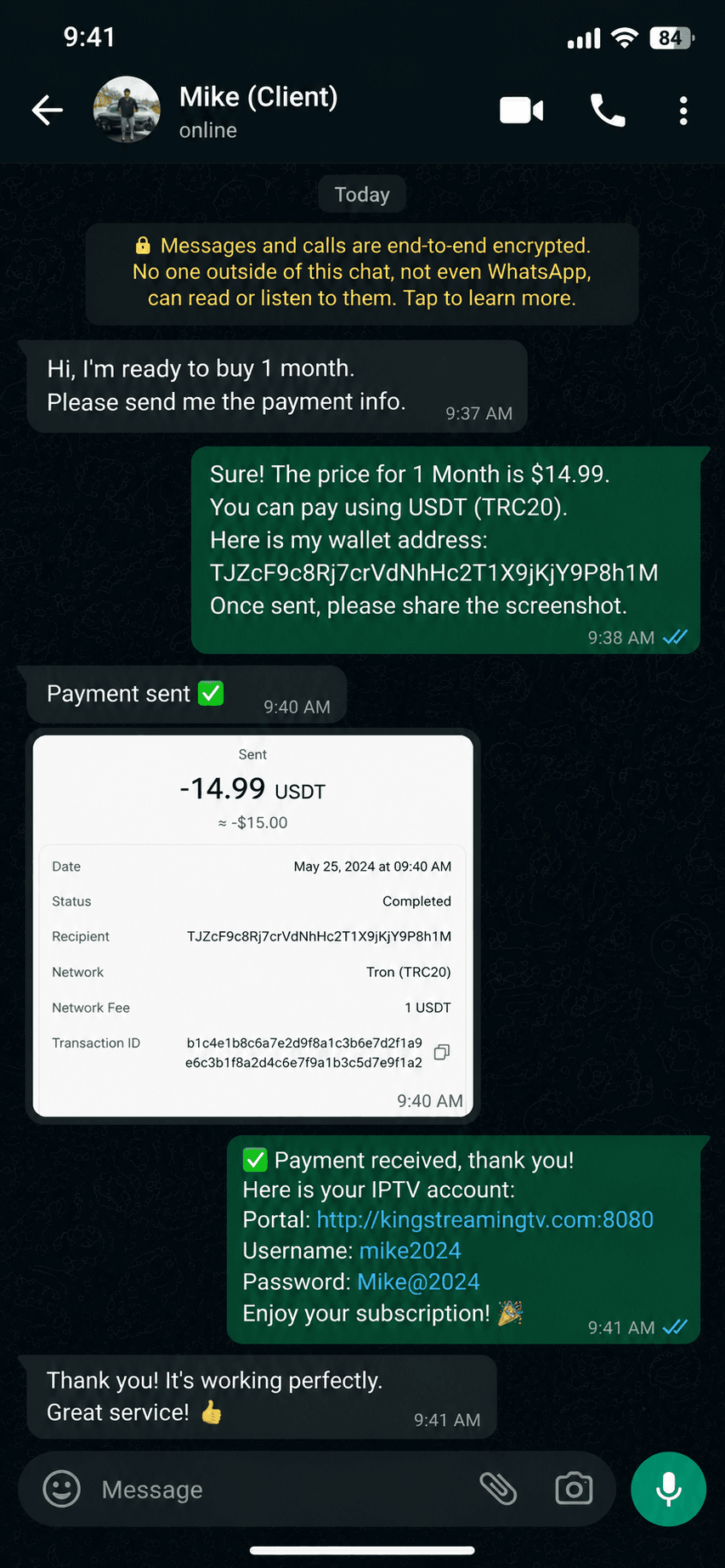 Payment proof 5